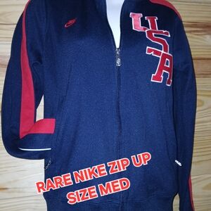 Nike Navy and Red USA Performance Jacket
